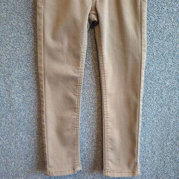 Jordache Girls Size 5 Tan Khaki Skinny Slim Leg Adjustable Waist Uniform Pants - Picture 3 of 8